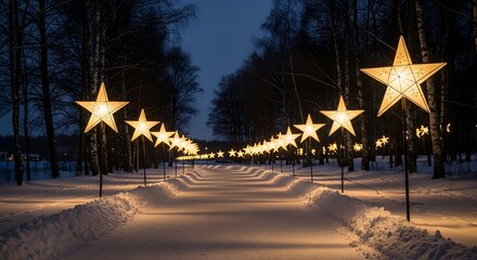 christmas tree in the snow