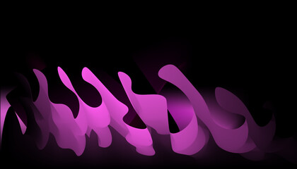 Abstract magenta waves on a black background create a dynamic and modern design, perfect for adding a touch of elegance and sophistication