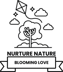 A kite flying in the sky above a tree