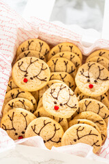 Box of Easy Last Minute Reindeer Sugar Cookies