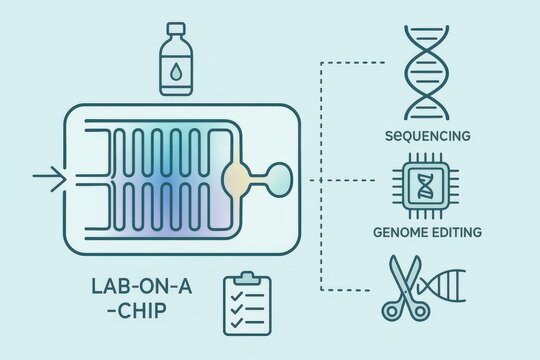 Innovative Lab on a Chip Technology Transforming DNA Sequencing with Precision Genome Editing and Streamlined Analysis for Advanced Biotechnology Applications