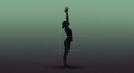 Illustration of a woman practicing a yoga pose.