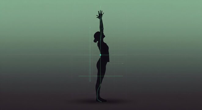 Illustration of a woman practicing a yoga pose.