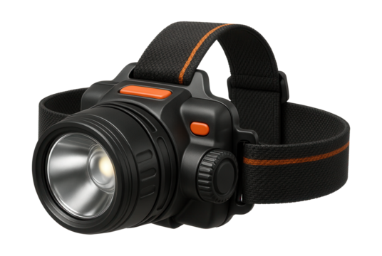 A versatile headlamp with adjustable beams, perfect for evening strolls in the park.