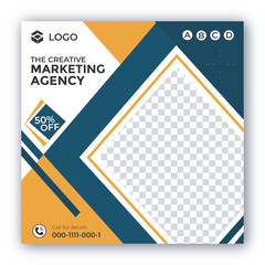 Business card design template with modern vector elements and infographic style icons