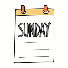 A calm Sunday note, filled with gentle reminders, soft thoughts, and quiet plans. A simple space to pause, breathe, and capture the peaceful rhythm of a slow weekend.