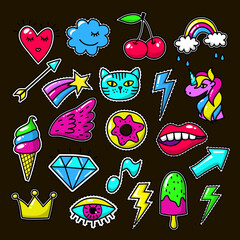 vector illustration of a set of icons
