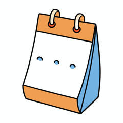 A clean tear-off calendar with daily sheets, crisp edges, and simple typography. Each page reveals a new date, offering a fresh start and a neat, organized look.