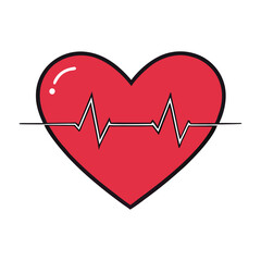 A bold heart paired with a rhythmic heartbeat line, symbolizing life, love, and vitality. Clean, simple, and energetic, it captures emotion and motion in one striking design.