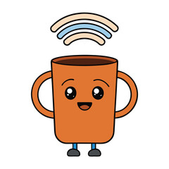 A sleek coffee mug with a glowing WiFi symbol rising like steam, blending tech and comfort. Perfect for digital creatives who sip, connect, and stay inspired on the go.