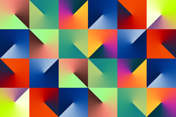 Gradient Isometric Abstract Pattern Background