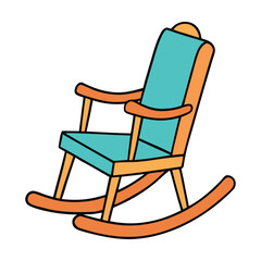 A cozy wooden rocking chair with smooth curved runners, offering gentle back-and-forth motion. Its classic design brings comfort, relaxation, and a warm, timeless charm to any space.
