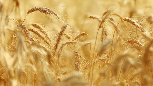 august. Golden wheat field swaying in gentle breeze under warm August sunlight. travel magazines, destination branding, designed for outdoor magazines and nature guides, used by product managers.