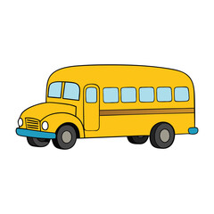 “A bright yellow empty school bus waits quietly at the curb, its windows clear and seats vacant, ready for a new day’s journey with the warm promise of learning ahead.”