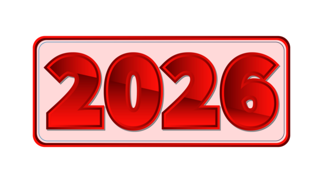 2026 Happy New Year design vector. trendy unique new year 2026 logo design template