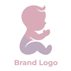 Mother and baby logo vector symbol