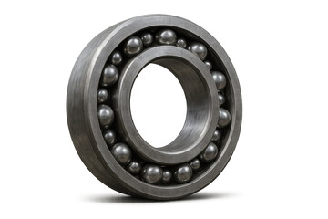 Obraz premium Ball bearing representing industrial engineering, precision mechanics, and power transmission, isolated on transparent background