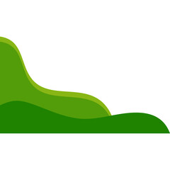 Fototapeta premium Green Curved Corner Border