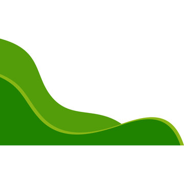 Green Curved Corner Border