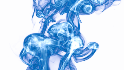 Fog on transparent background. Blue smoke fog texture. Abstract Cloud. Misty fog overlay