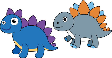 Cute Stegosaurus Dinosaur, Jurassic Animal Illustration, Prehistoric Animal Art, Dino Cartoon Vector, Funny Dinosaur Drawing, Kids Dino Clipart, Baby Dinosaur Design, Educational Dino Artwork, Prehist