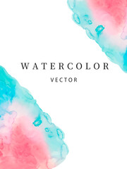 水彩テクスチャのベクター背景	