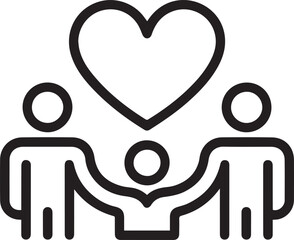 Heartfelt Community Embracing Love Together, Symbolizing Unity and Support for Social Causes, Perfect for Charities and Nonprofits Using Scalable Vector Graphics