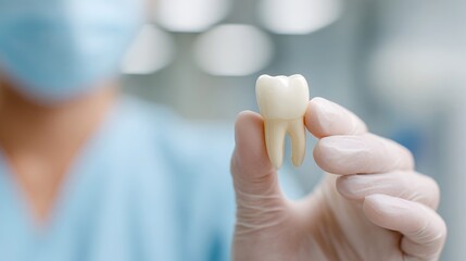 Dentist explains the benefits of dental implants to patients in clinic