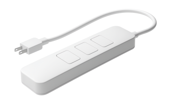 Low-profile extension cord ideal for discreet use under carpets in formal settings.