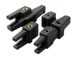 Clamp blocks with built-in test points aid in troubleshooting and maintenance in utility