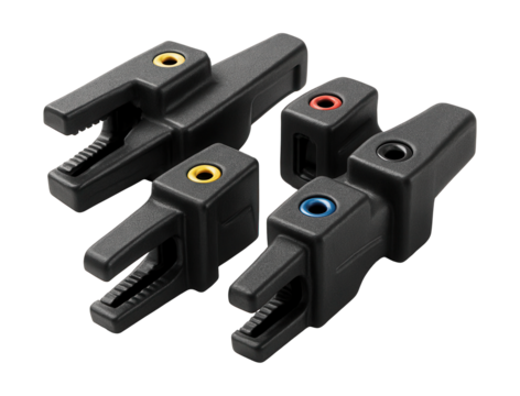 Clamp blocks with built-in test points aid in troubleshooting and maintenance in utility