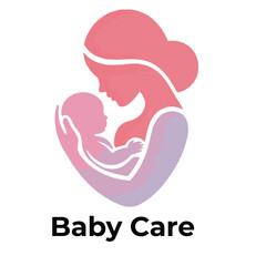 Mother and baby logo vector symbol