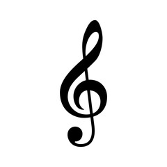 Treble Clef Line Icon. Music Notation Treble Clef Outline. Musical Symbol Treble Clef Line. Simple G Clef Music Icon. Linear Treble Clef Music. 