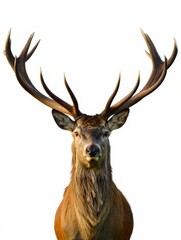 Majestic Stag Portrait with Antlers - Wildlife Photography