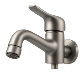 Swivel aerator bathtub faucet in matte silver, perfect for small apartment bathrooms.