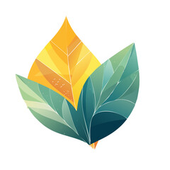 Green plant leaf vector icon illustration symbolizing nature, eco design, growth, and ecology