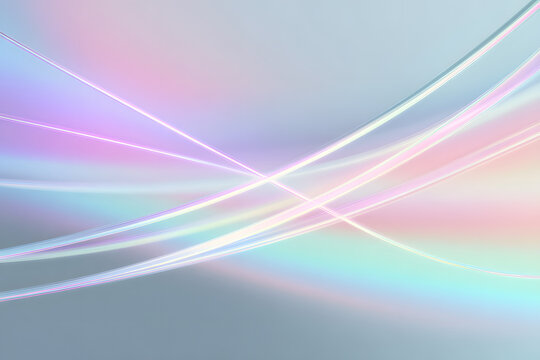 thick glowing holographic lines on a soft gradient background creating clean tech inspired minimalism