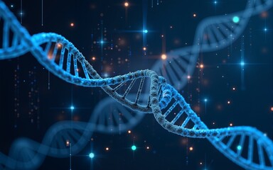 concept of AI-enabled personalized medicine, showcasing the use of patient data, genetic information, and AI algorithms. High quality