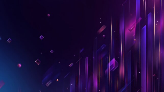 Abstract digital composition featuring glowing purple lines on a dark background for modern fintech and technology concepts.