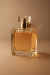 Elegant lady perfume bottle on stylish background
