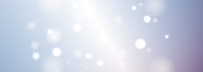 Light blue festive abstract background with bokeh lights. Merry christmas and happy new year celebration background template. Vector illustration