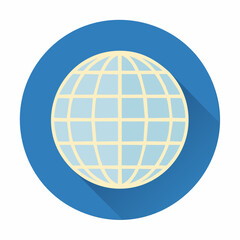Obraz premium A flat design illustration of a globe, representing global connectivity and the world.
