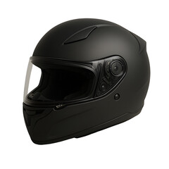 black motorcycle helmet isolated on white