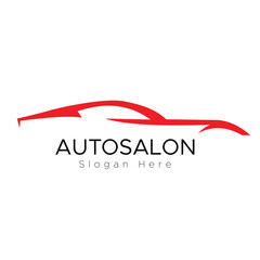 auto salon car silhouette logo template vector
