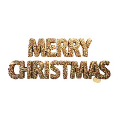 Christmas text isolated on transparent background