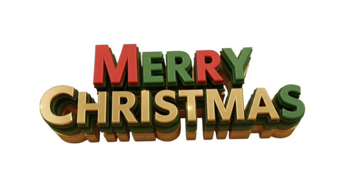 Christmas isolated on transparent background
