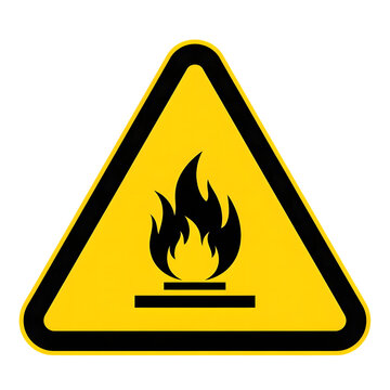 Flammable symbol isolated on transparent background