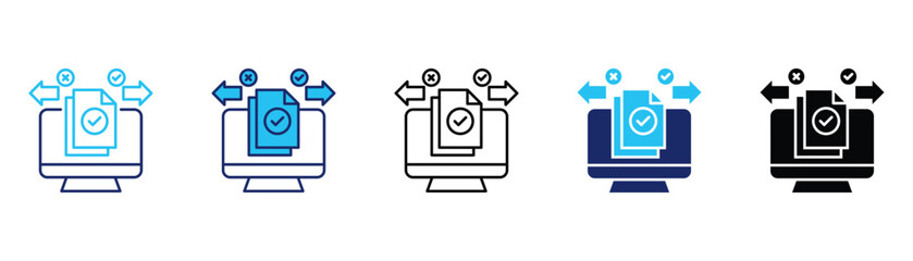 Decision making icon pack in multiple styles