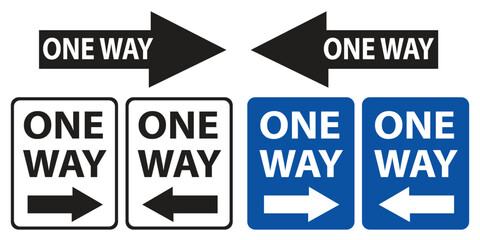 One way caution icon warning vector illustration © MdRaihan