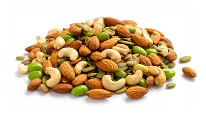 Fototapeta premium Close-up of a Colorful Mix of Nuts and Seeds